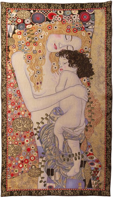 Phot of The 3 Ages By Gustav Klimt Wall Tapestry