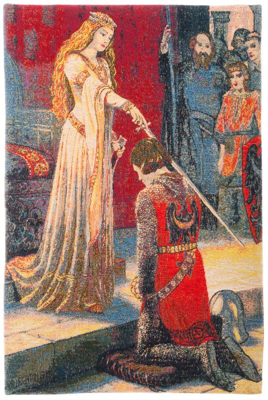 Phot of The Accolade By Edmund Leighton Wall Tapestry