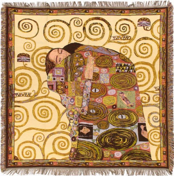 Phot of The Accomplishment By Gustav Klimt Tapestry Throw