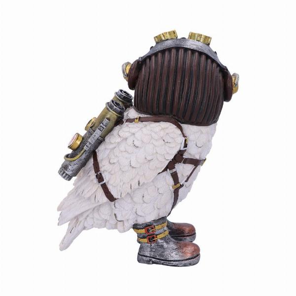 Photo #3 of product U4927R0 - Steampunk The Aviator Pilot Snowy Owl Figurine