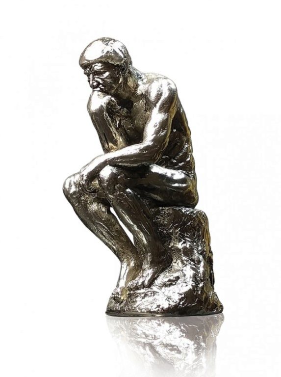 Photo of The Thinker Silver Figurine (Auguste Rodin)