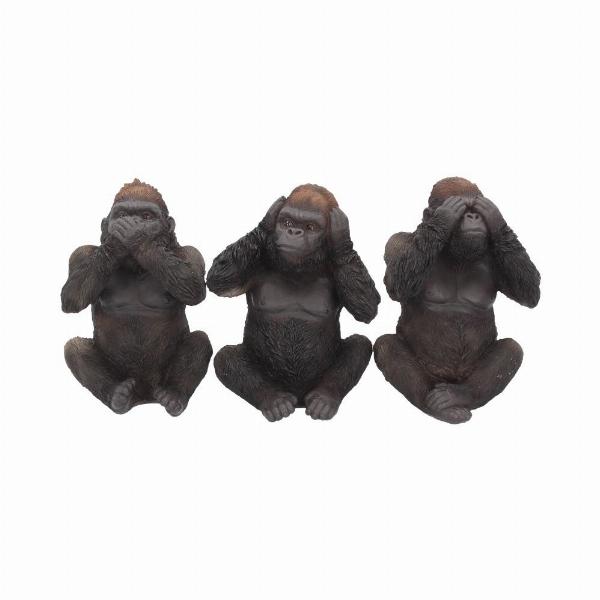 Photo #1 of product H3523J7 - Three Wise Gorillas Figurine Gorilla Ornaments
