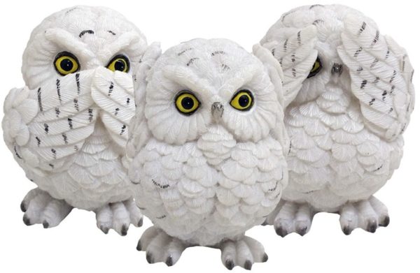 Photo of Three Wise Owls Figurine 8cm (Set of 3)