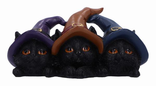 Photo #1 of product U7046M25 - Trio of Mischief Witches Cats Figurine