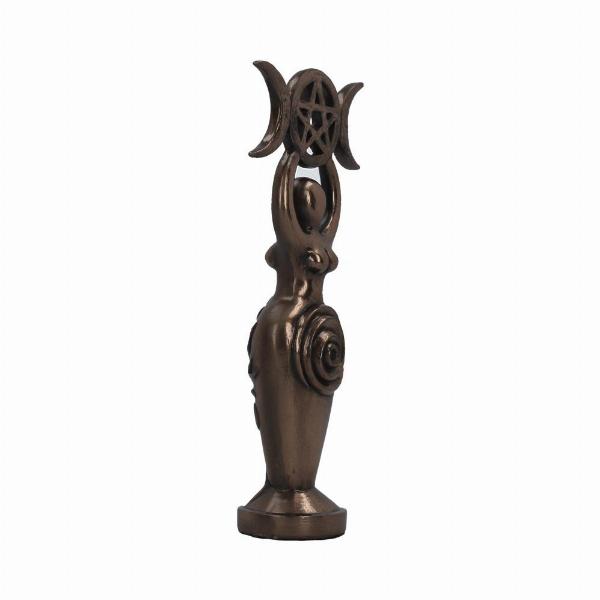 Photo #3 of product D4029K8 - Triple Goddess Figurine Bronzed Wiccan Idol Ornament