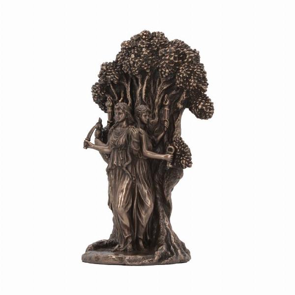 Photo #2 of product D6109W2 - Triple Moon Goddess Hecate Bronze Figurine 18.5cm