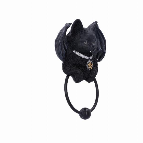 Photo #4 of product U6129W2 - Vampuss Black Bat Cat Door Knocker 20cm