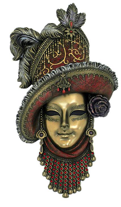 Photo of Venetian Mask Red Hat Wall Decor (Genesis Fine Arts)