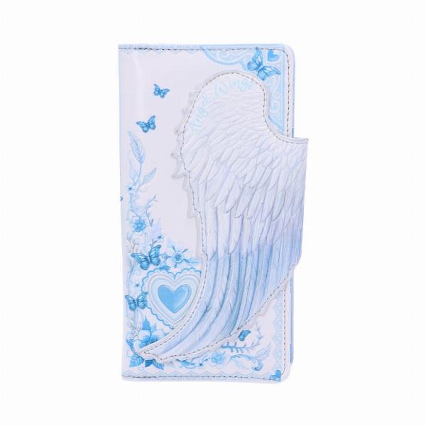 Photo #1 of product B5797U1 - White Angel Wings Embossed Purse 18.5cm