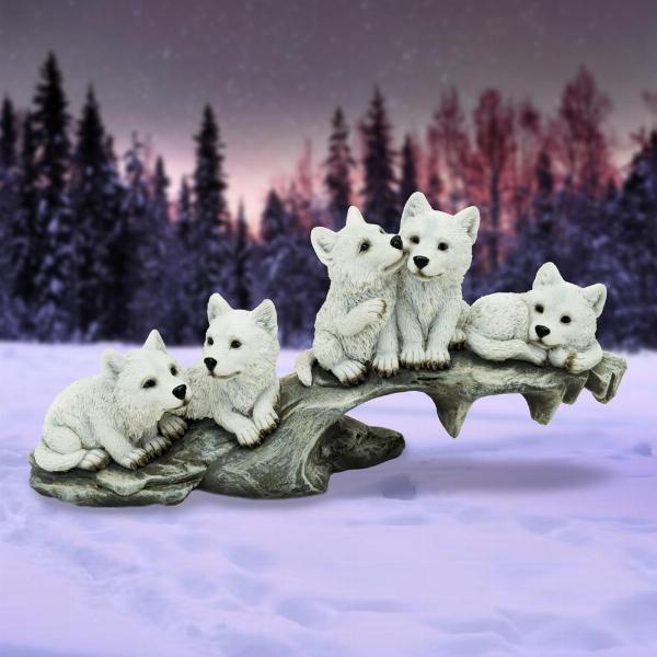 Photo #5 of product U6873C24 - Winter Litter White Wolf Ornament