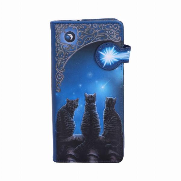 Photo #1 of product B3940K8 - Nemesis Now Lisa Parker Wish Upon A Star Cat Purse Blue 18.5cm