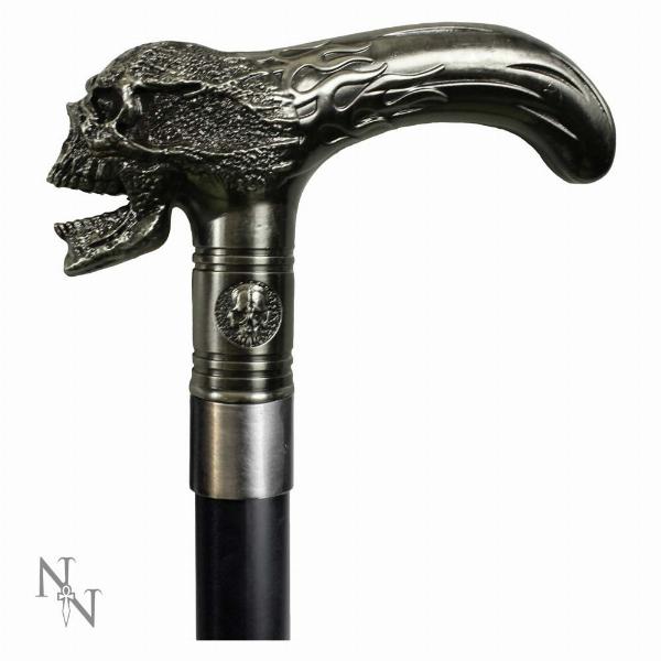 Photo #1 of product D1892F6 - Xenocane Flamed Skull Swaggering Cane 89cm
