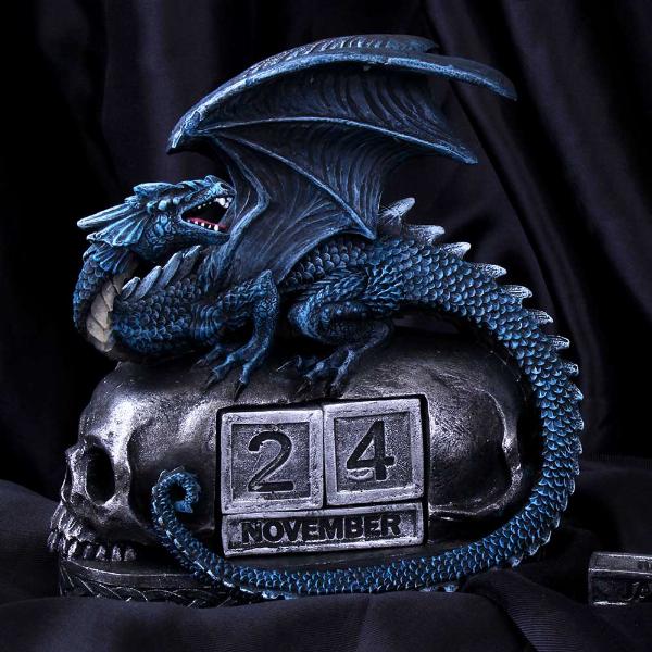 Photo #5 of product D3598J7 - Blue Dragon and Skulls Year Keeper Gothic Calendar