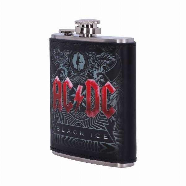 Photo #2 of product B5521T1 - Officially Licensed AC/DC Black Ice Album Embossed Hip Flask