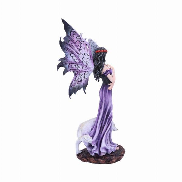 Photo #4 of product D5123R0 - Amethyst Companions Purple Wolf and Owl Fairy Companion Figurine