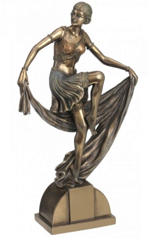 Photo of Art Deco Lady Dancing with Scarf 24 cm