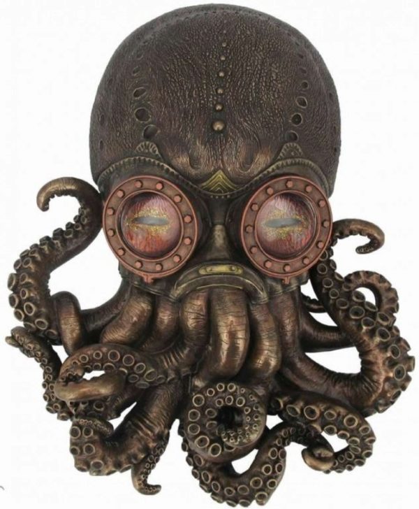 Photo of Bioctopus Steampunk Wall Plaque Figurine 34cm Large