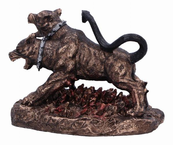 Photo #3 of product D6815B24 - Cerberus the Three Headed Hound of Hades Bronze Figurine