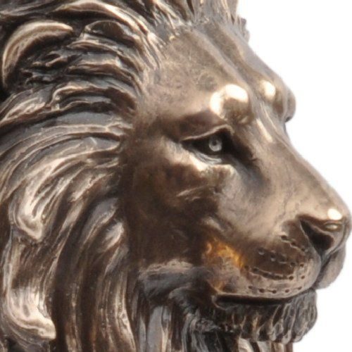 Photo of Classical Bronze Lion on Plinth 23 cm