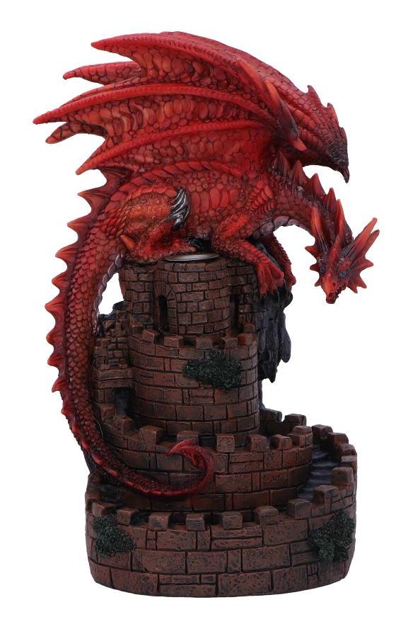 Photo #2 of product U6703A24 - Crimson Keep Red Dragon Backflow Incense Burner 22cm