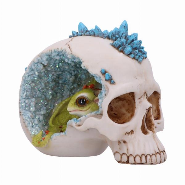 Photo #2 of product U5687U1 - Blue Crystal Cave Skull 16.5cm