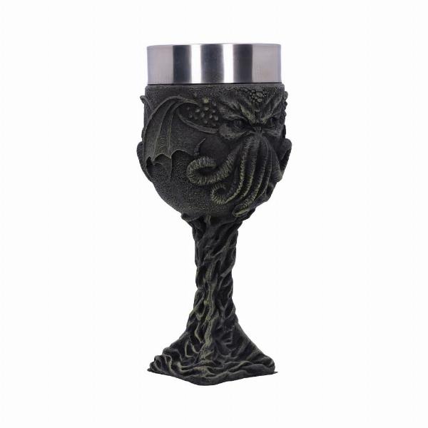 Photo #4 of product D2625G6 - Cthulhu's Thirst Goblet Lovecraft Octopus Monster Wine Glass