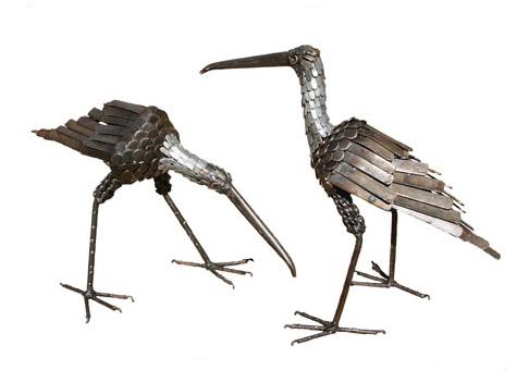 Photo of Curlew Bird Metal Garden Ornament (Upright)