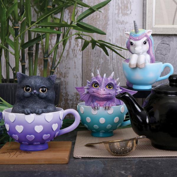 Photo #5 of product B4342M8 - Cutieling Figurine Cute Dragon in a Teacup Ornament