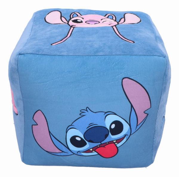 Photo #1 of product C6922C24 - Disney Stitch and Angel Cube Cushion in Blue