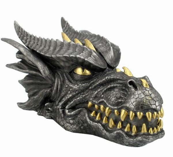 Photo of Dragon Head Black and Gold Trinket Box
