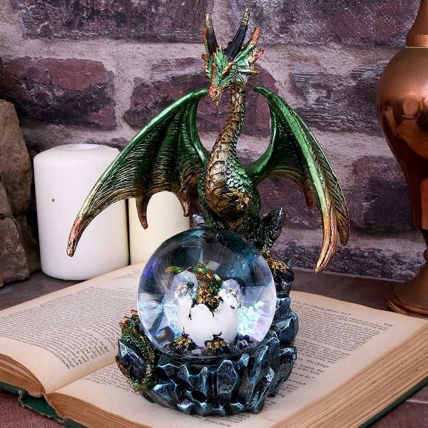 Photo #5 of product U4499N9 - Emerald Oracle Green Dragon Fortune Seer Figurine 19cm