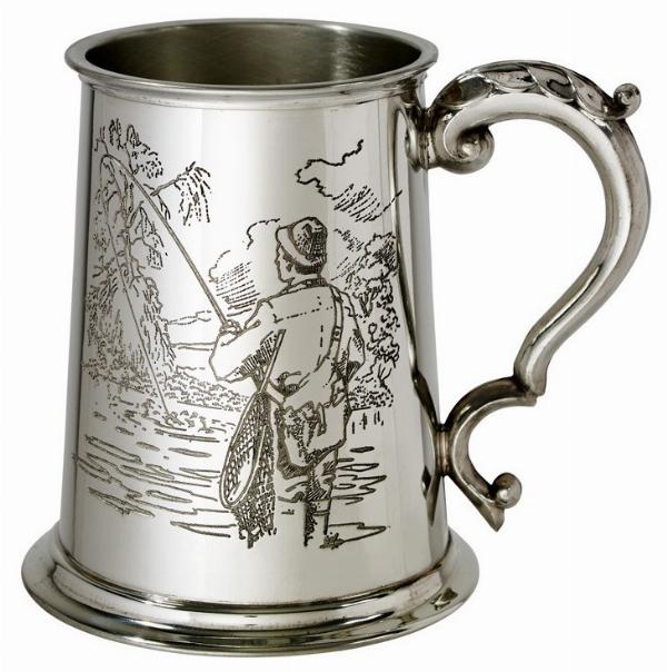 Photo of Fishing Scene Pewter Tankard