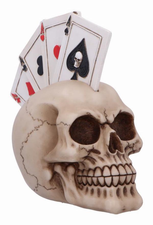 Photo #2 of product U6723A24 - Four of a Kind Playing Cards Skull Head 19cm