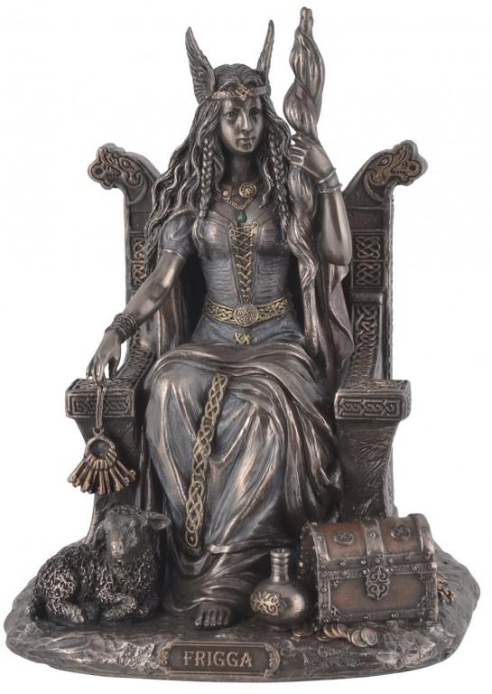 Photo of Frigga Goddess Bronze Figurine