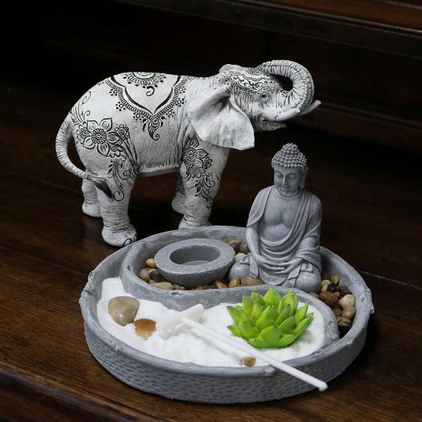 Photo #5 of product H4251M8 - Garden of Tranquility Zen Garden Buddha Ornament