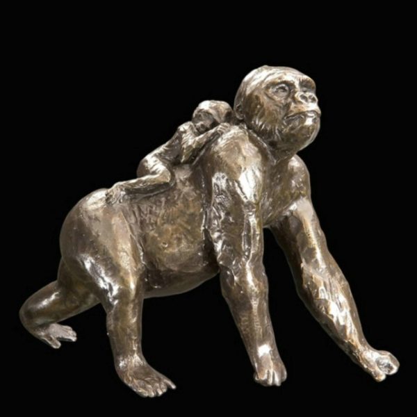 Photo of Gorilla with Baby Bronze Figurine (Limited Edition) Michael Simpson