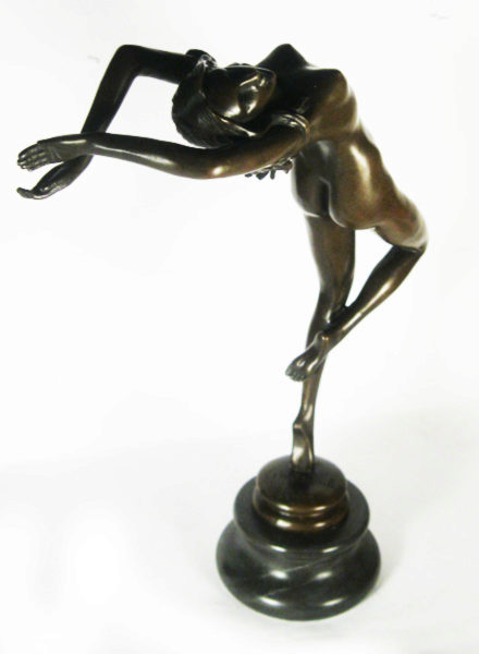 Photo of Graceful Nude Lady Bronze Figurine