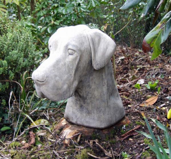 Photo of Great Dane Dog Stone Head Sculpture