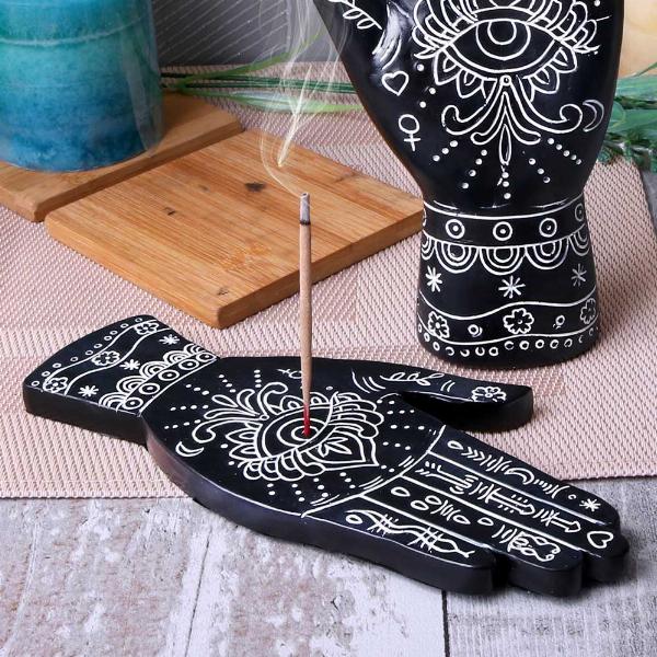 Photo #5 of product U4784P9 - Set of Four Hamsa Hand of God Incense Stick Burners