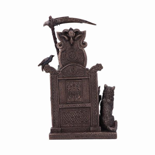 Photo #3 of product D6100W2 - Bronze Hel The Two Faced Terror Figurine 23cm