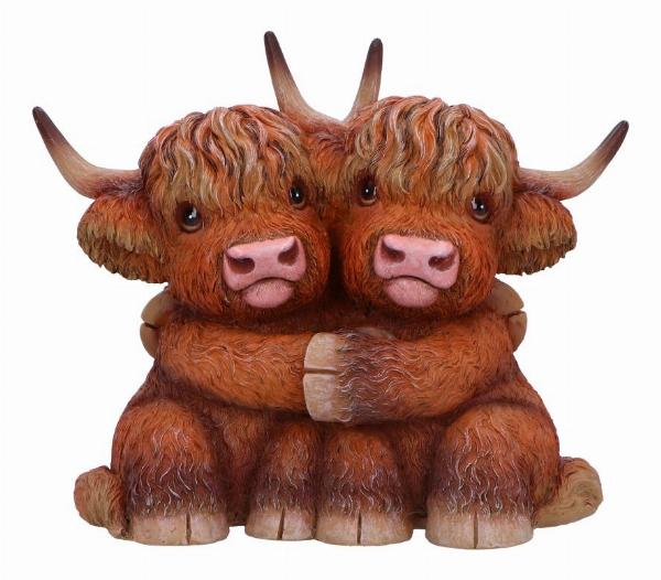 Photo #1 of product B6901C24 - Highland Cow Hug Figurine