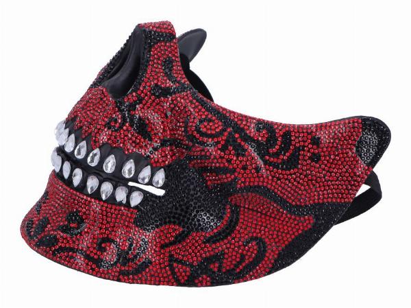Photo #4 of product D7111B25 - Fancy Dress Jewelled Masquerade Mask Cosplay (Red)
