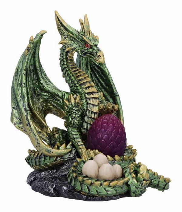 Photo #4 of product U6289X3 - Light Bearer Metallic Dragon Figurine 19.5cm