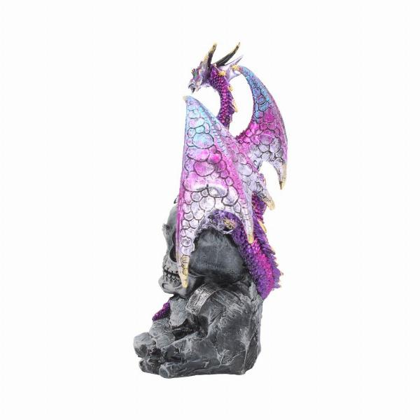 Photo #3 of product U3516J7 - Loyal Defender Figurine Fantasy Gothic Dragon and Skull Ornament