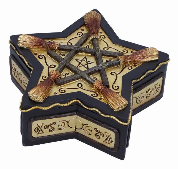 Photo #4 of product U6432X3 - Magick Protector Wiccan Broomstick Box 16cm