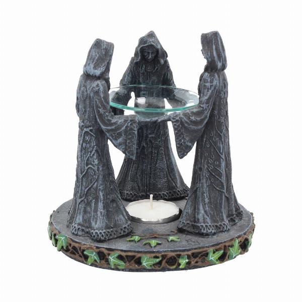 Photo #5 of product NOW127 - Pagan Magik Circle Triple Moon Oil Burner. (16cm)