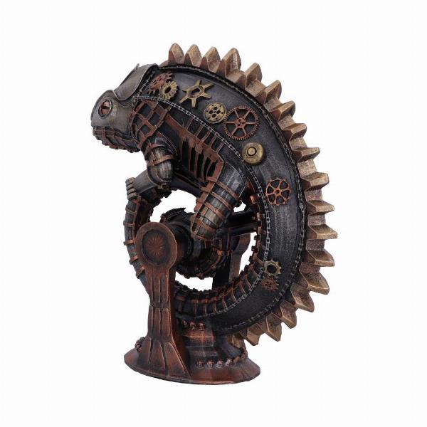 Photo #2 of product D5537T1 - Bronze Mechanical Chameleon Steampunk Lizard Figurine