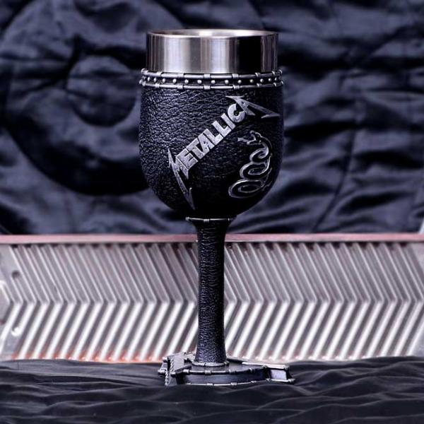 Photo #5 of product B5222R0 - Officially Licensed Metallica Black Album Goblet Wine Glass