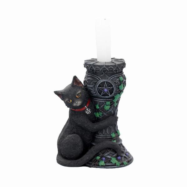 Photo #5 of product B1810E5 - Midnight Cat Candle Holder Wiccan Witch Gothic Ornament