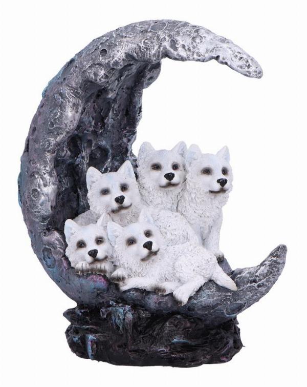 Photo #1 of product U6868C24 - Moon Litter White Wolves Ornament